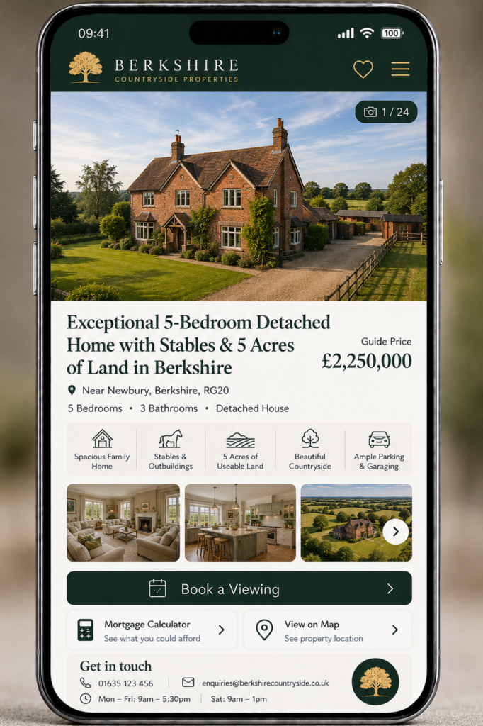 Berkshire equestrian property for sale