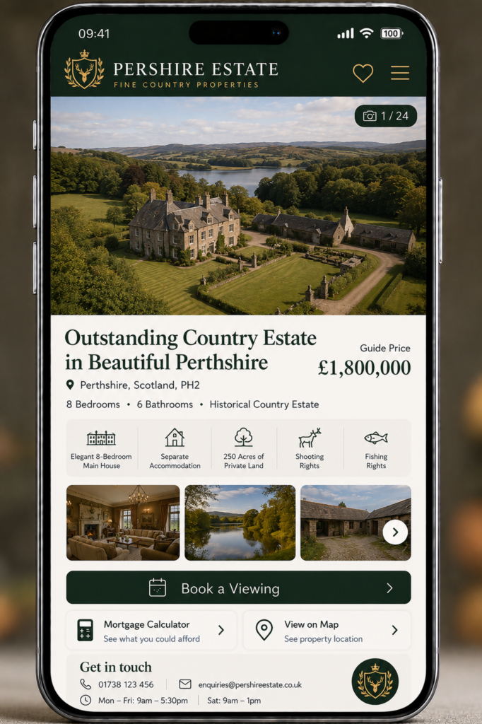 Best counties for country estates for sale