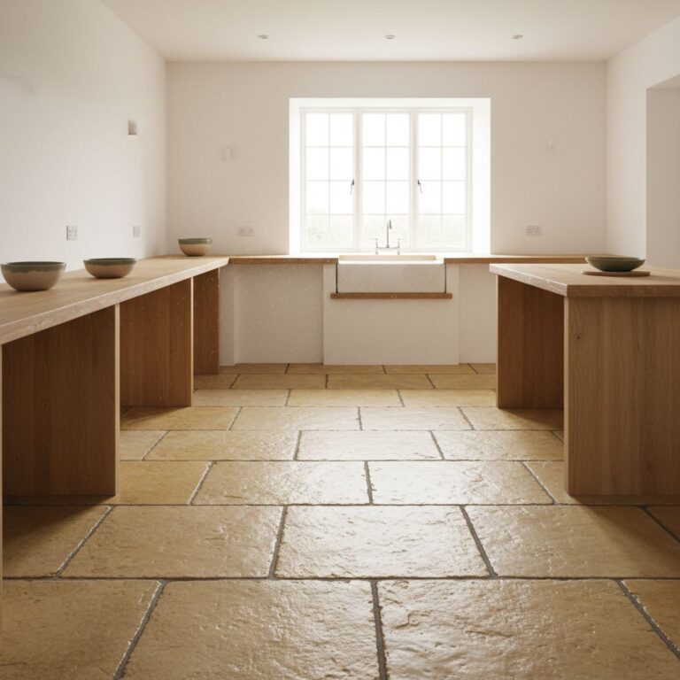 Reclaimed Stone kitchen floor project