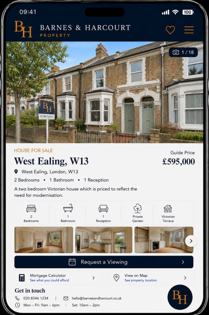 West Ealing, W13
£595,000
2 Bedrooms 1 Bathroom 1 Reception
A two bedroom Victorian house which is priced to reflect the need for modernisation. 