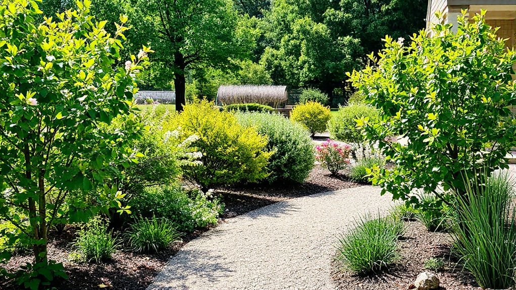 choose compact slow growing plants