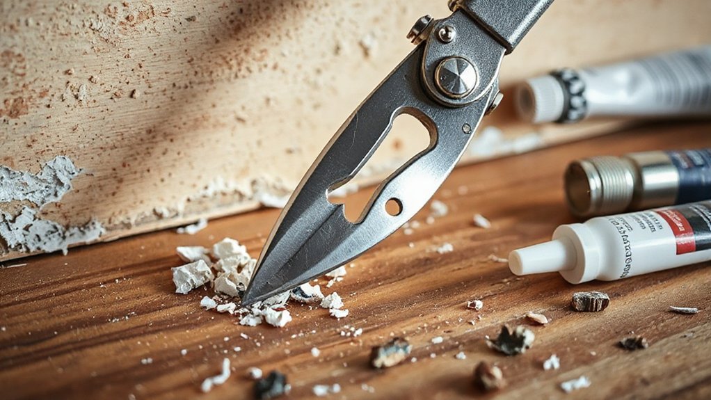 clean scrape and grind surfaces