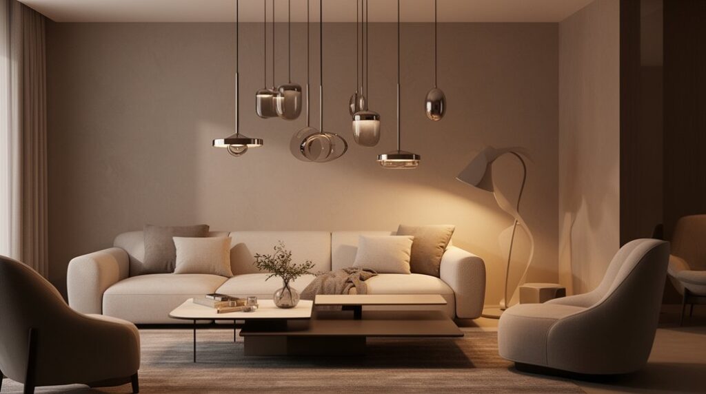 contemporary lighting boosts ambiance