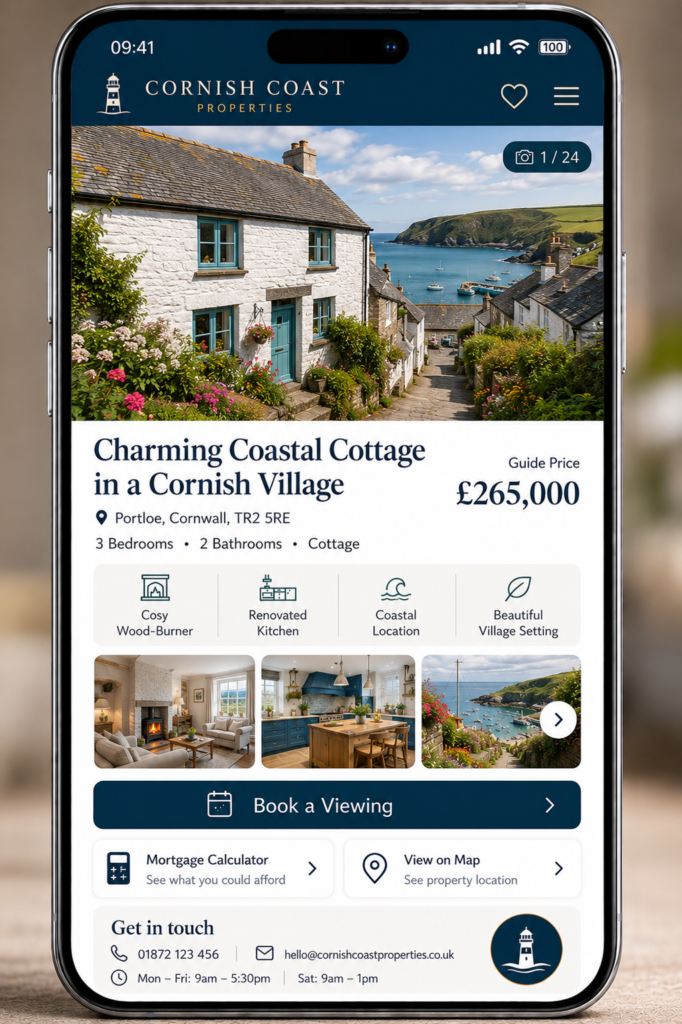 cornwall  cottage property for sale
