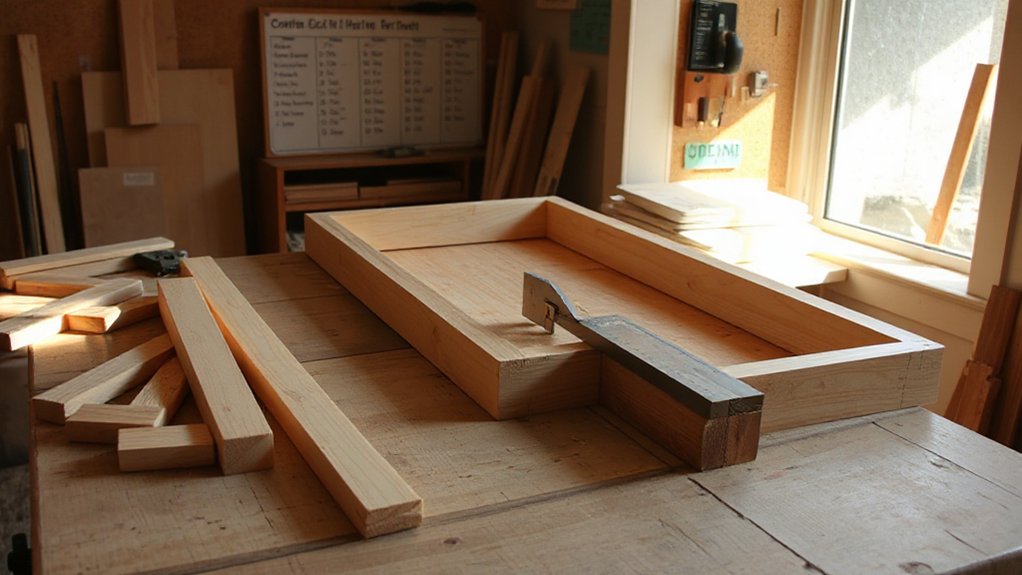 frame dimensions layout cuts