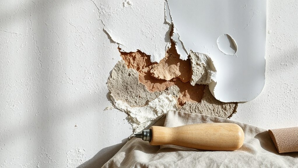 identify plaster drywall damage