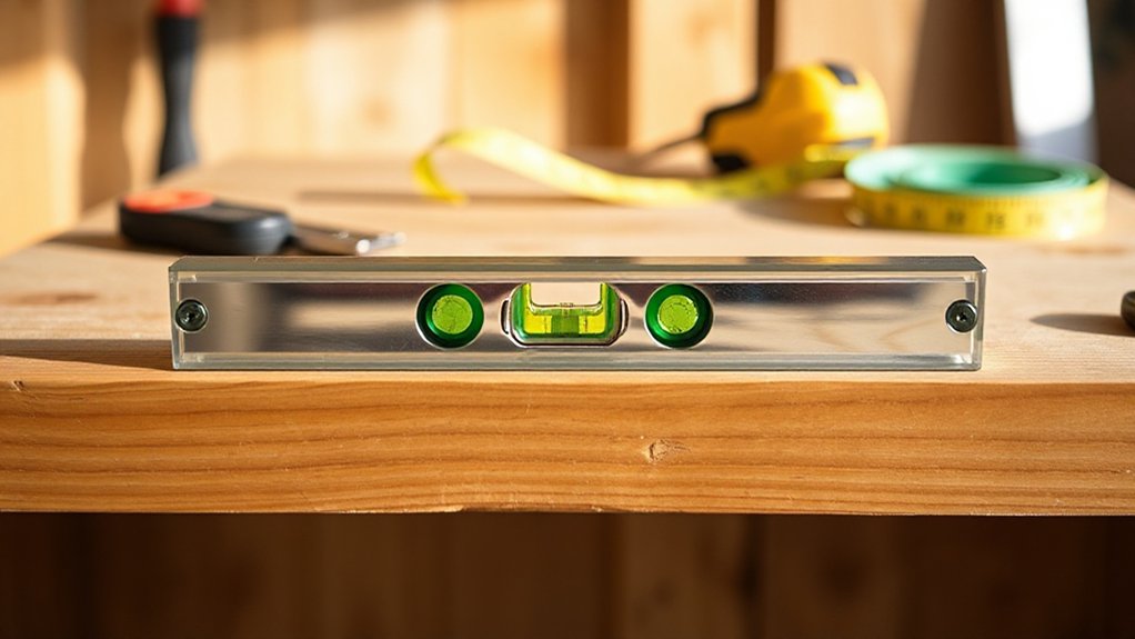 level shelf with spirit level