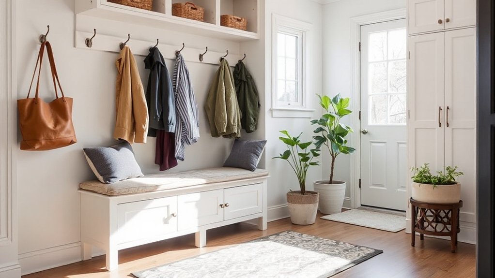 low maintenance mudroom decor