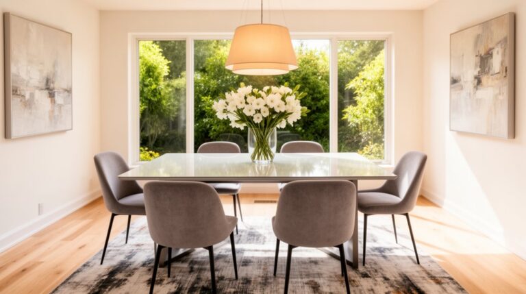 modern sleek dining decor