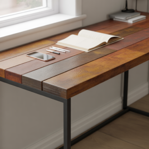 reclaimed wood desk
