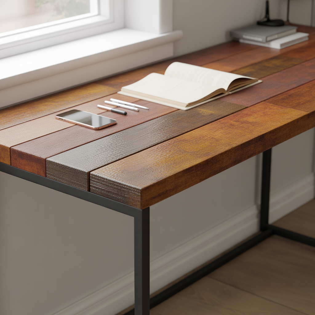 reclaimed wood desk