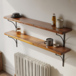 reclaimed wood shelves