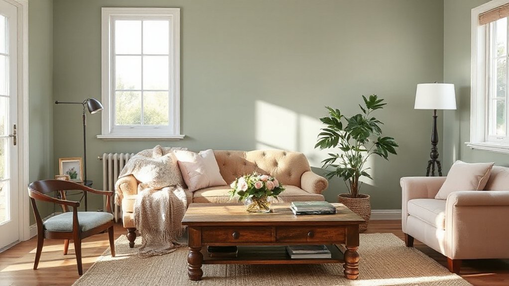 sage pink layered textures
