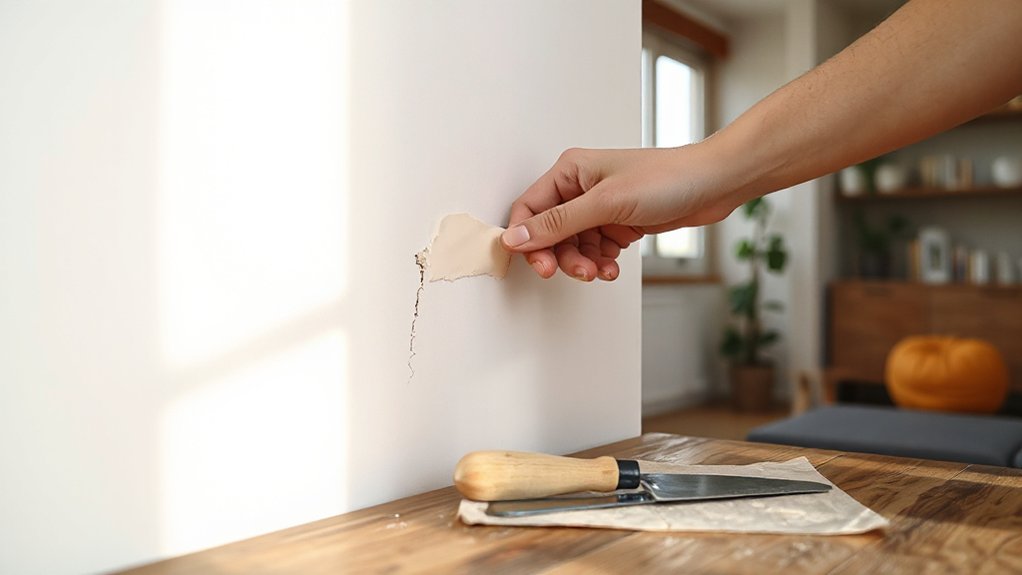 seal and reinforce drywall cracks
