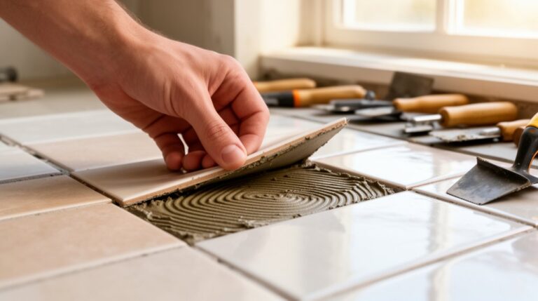 secure and reattach tiles