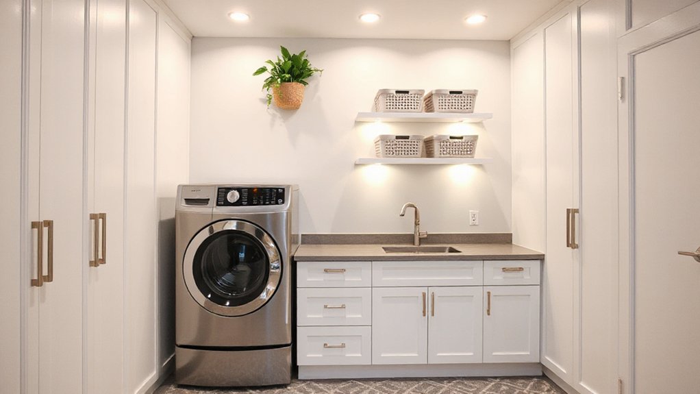 sleek organized utility space