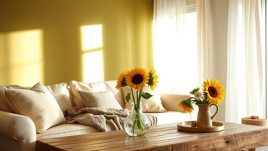 warm white and olive decor