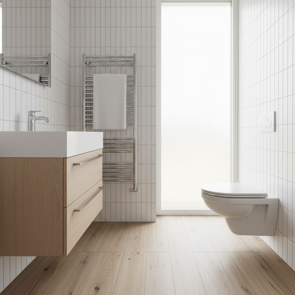 towel radiator in use